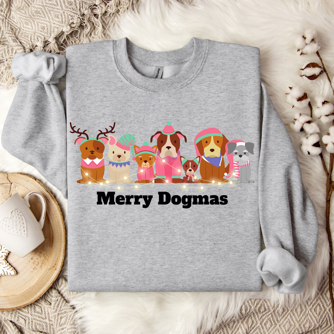 Merry Dogmas Christmas Crewneck Sweatshirt