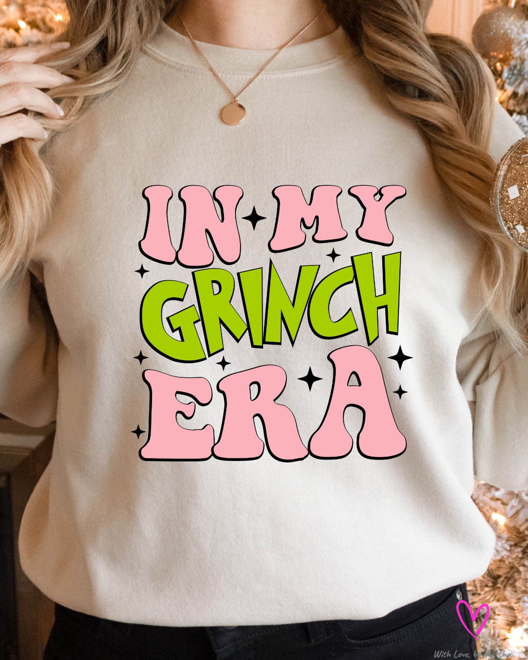 In my Grinch Era Christmas Crewneck Sweatshirt