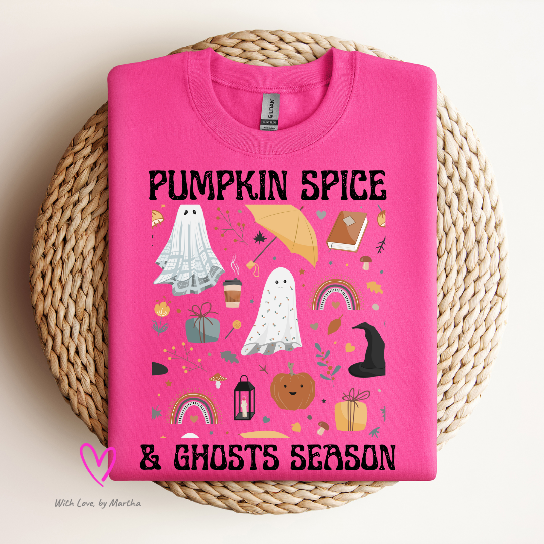 Pumpkin Spice & Ghosts Season Crewneck Sweatshirt