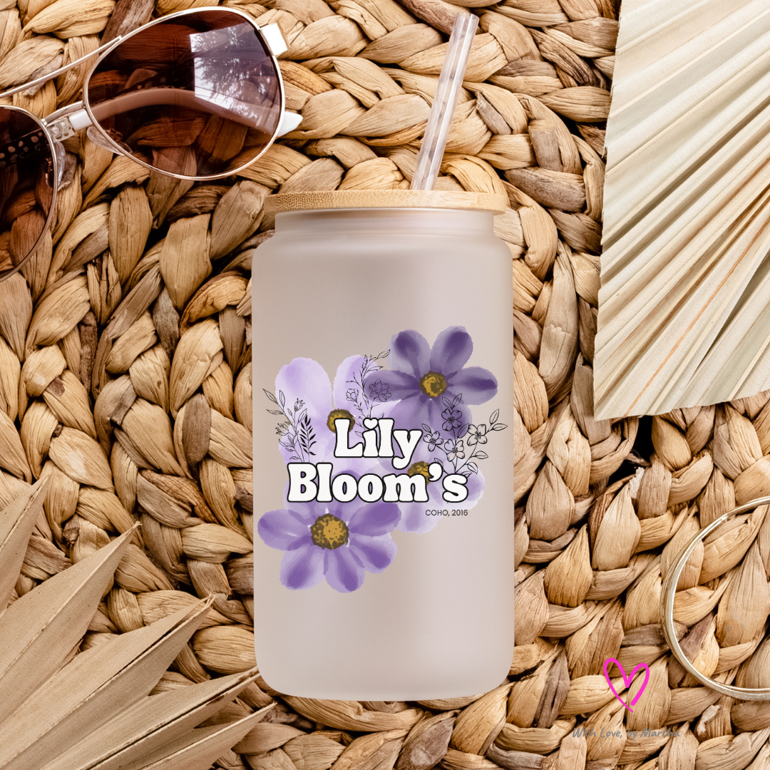 Lily Bloom's Glass cup 16oz