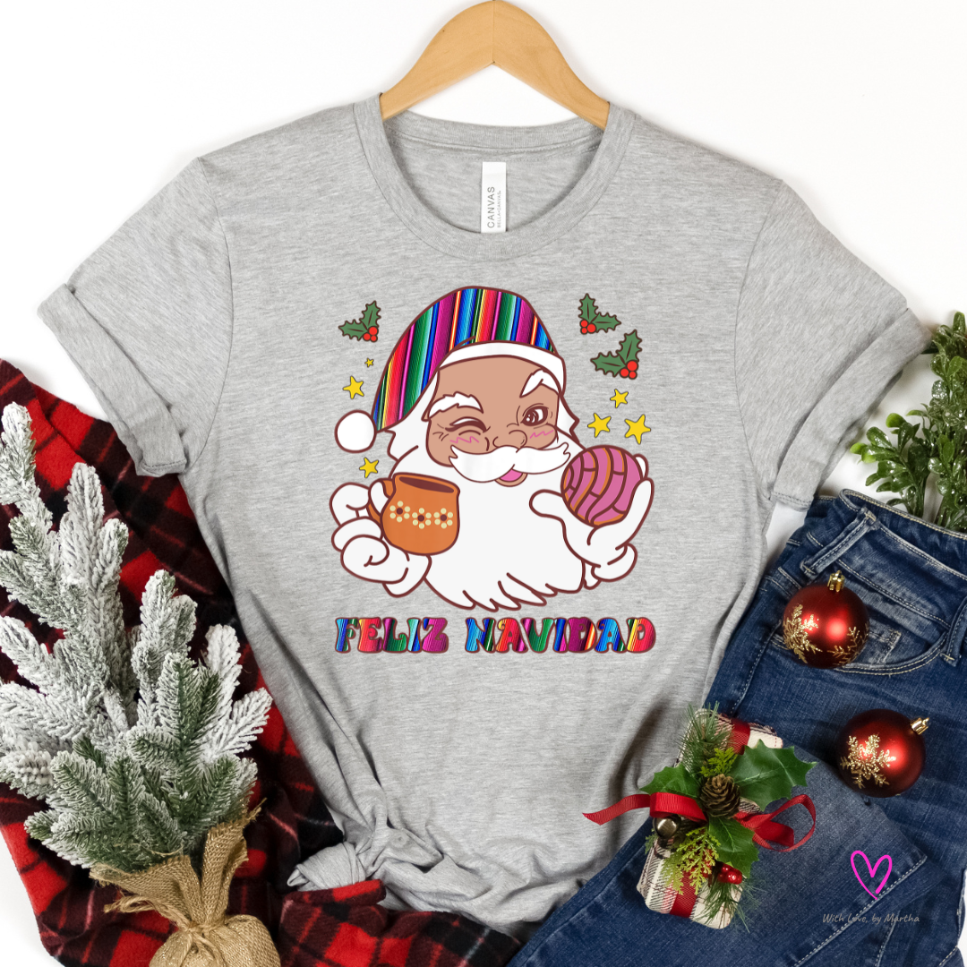 Mexican Santa Feliz Navidad T-Shirt