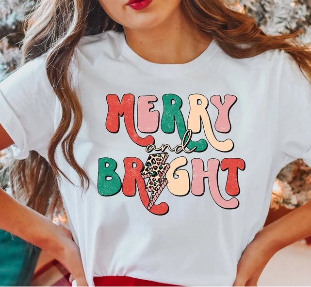 Merry & Bright Christmas T-Shirt