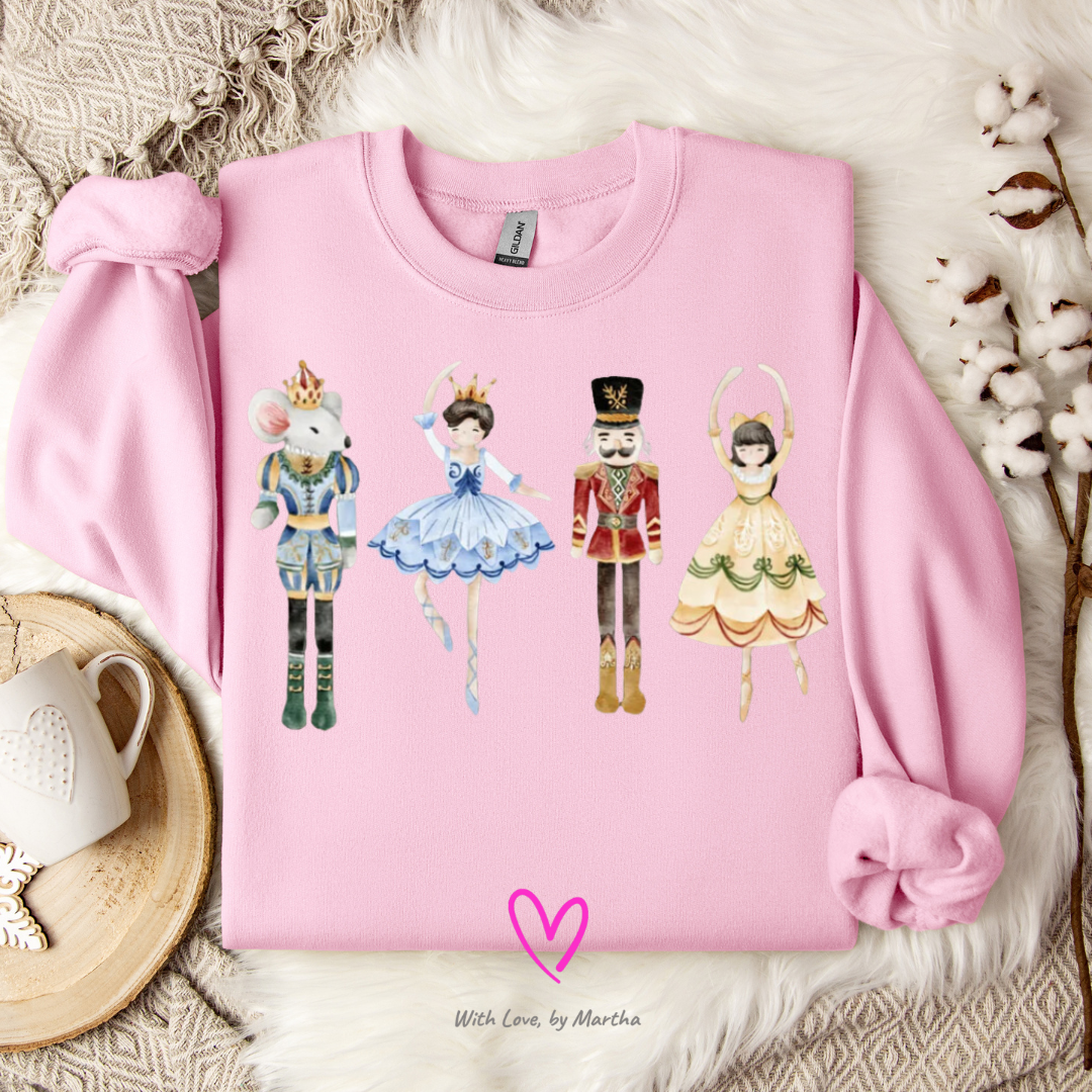 Nutcracker watercolor Christmas Crewneck Sweatshirt