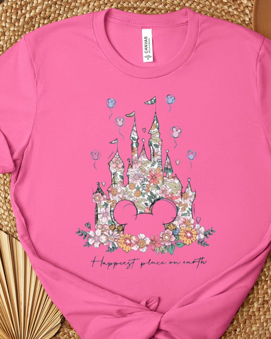 Happiest Place on earth floral castle T-Shirt