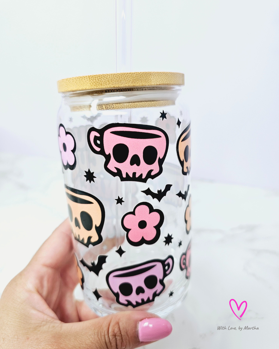 "Hocus Pocus, I need Coffee to Focus" Glass Can 16oz