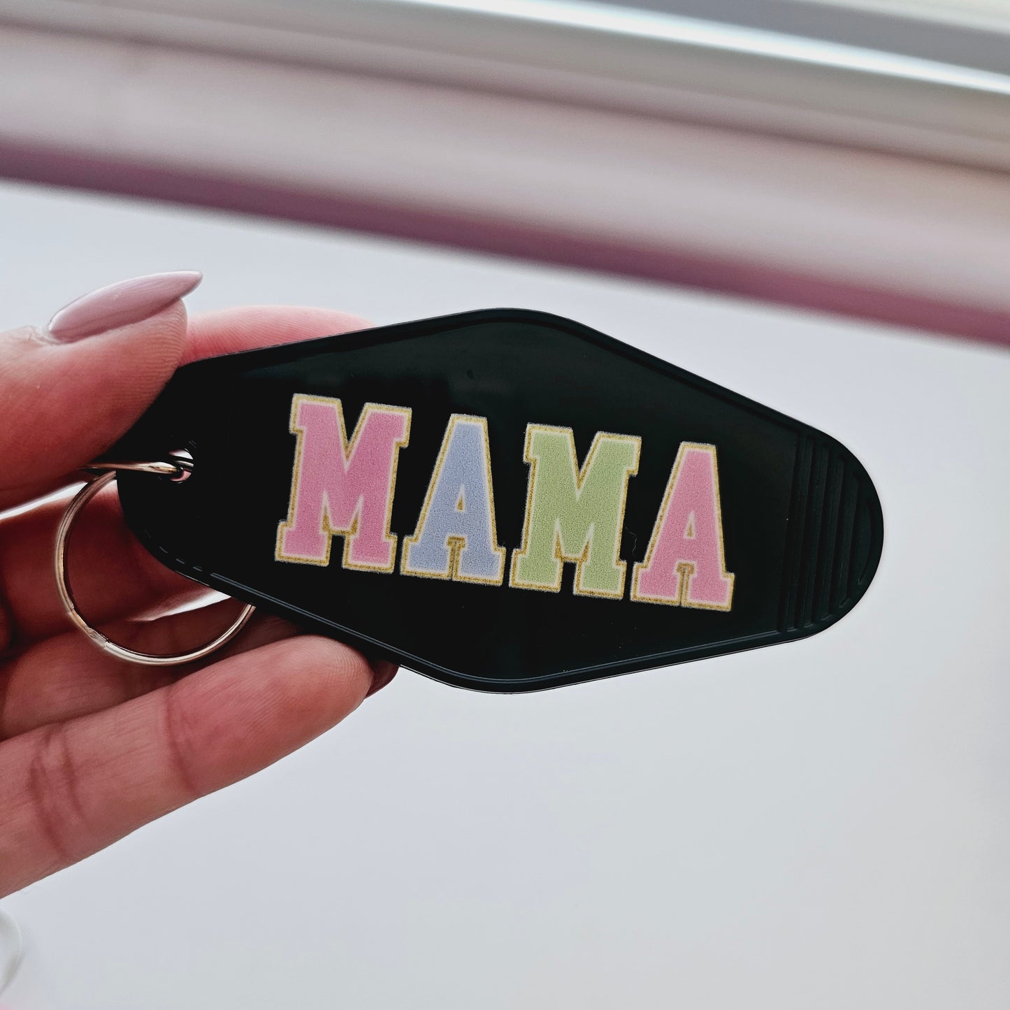 MAMA Motel style keychains