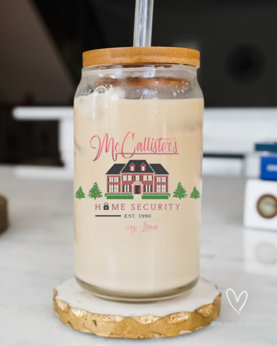 McCallister's Home Security Christmas Glass Cup 16oz