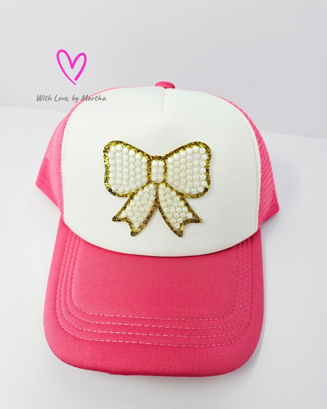 Bow girly trucker hat