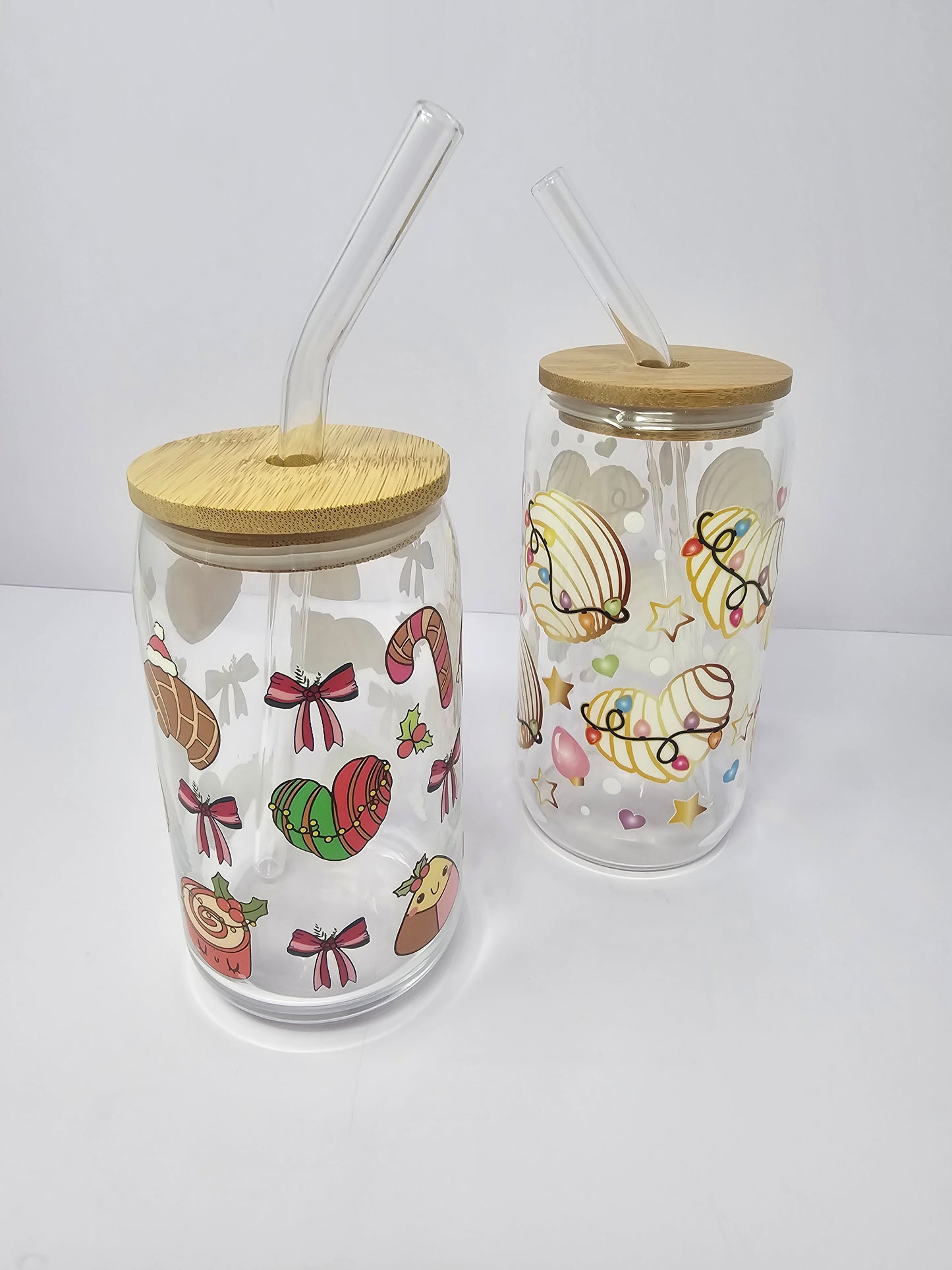 Conchas Christmas Glass Cup 16oz