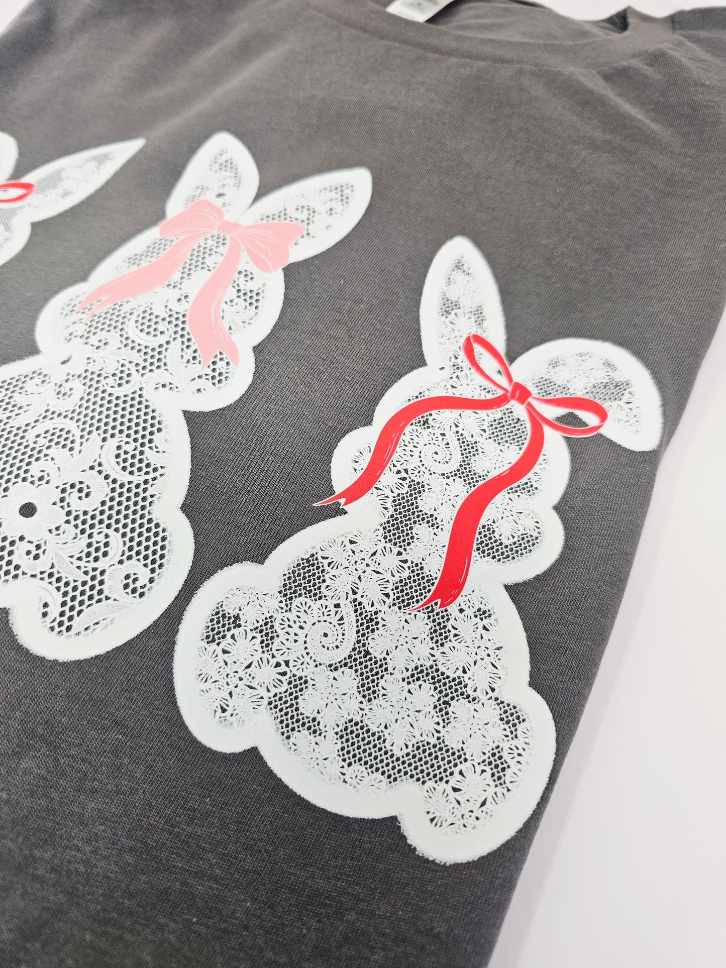 Easter White Lace bunnies T-Shirt