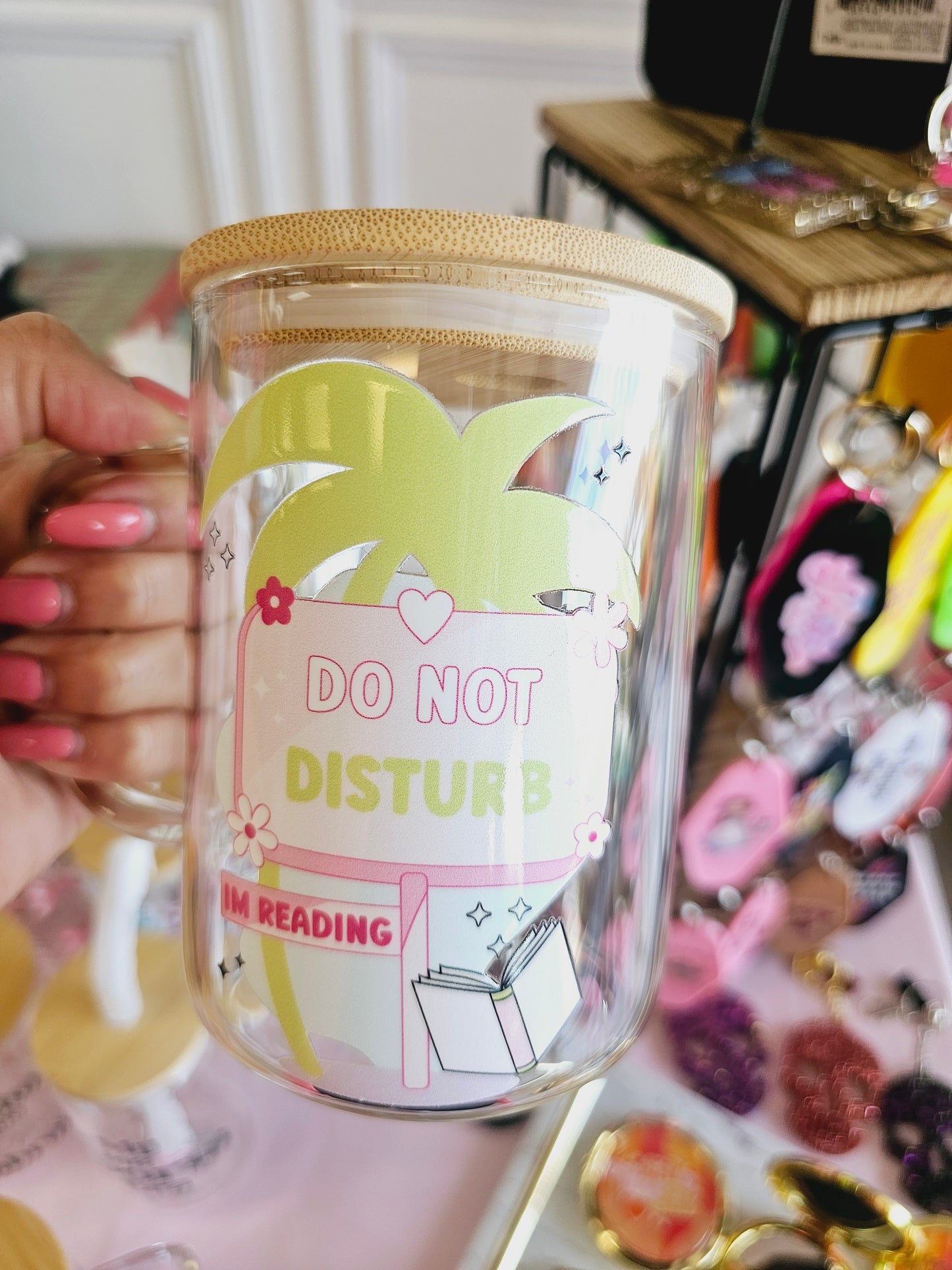 Do not disturb I'm reading glass Mug 16oz