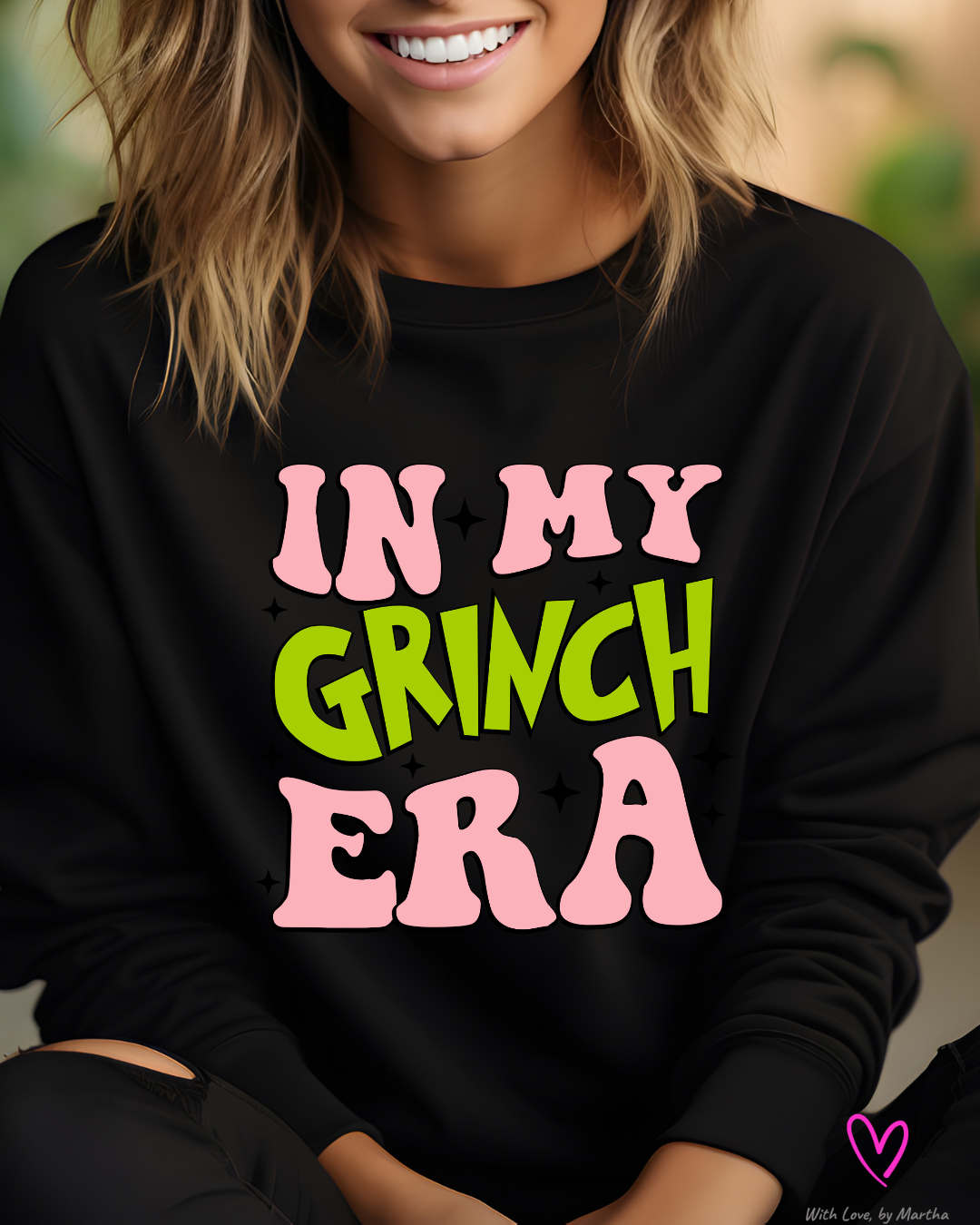 In my Grinch Era Christmas Crewneck Sweatshirt