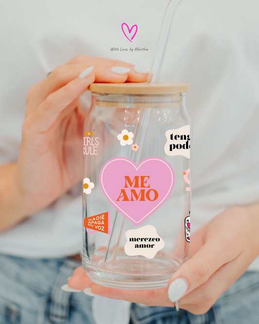 Me Amo (Self Love) Glass Cup 16oz