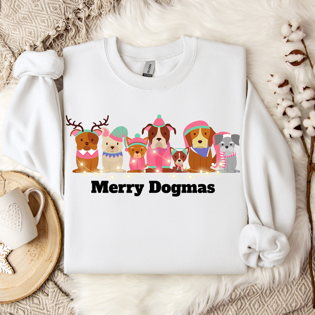 Merry Dogmas Christmas Crewneck Sweatshirt