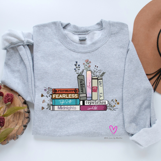 Taylor swift records books flowers Sweatshirt