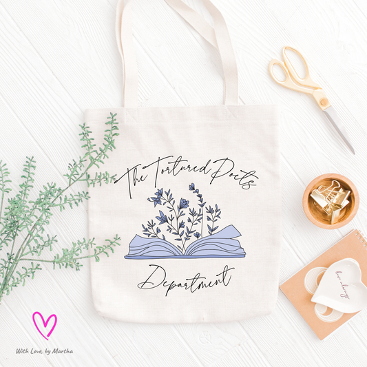 The Tortured Poets Book Tote cotton tote