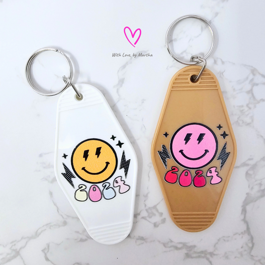 2024 Smiley Retro Motel style keychains