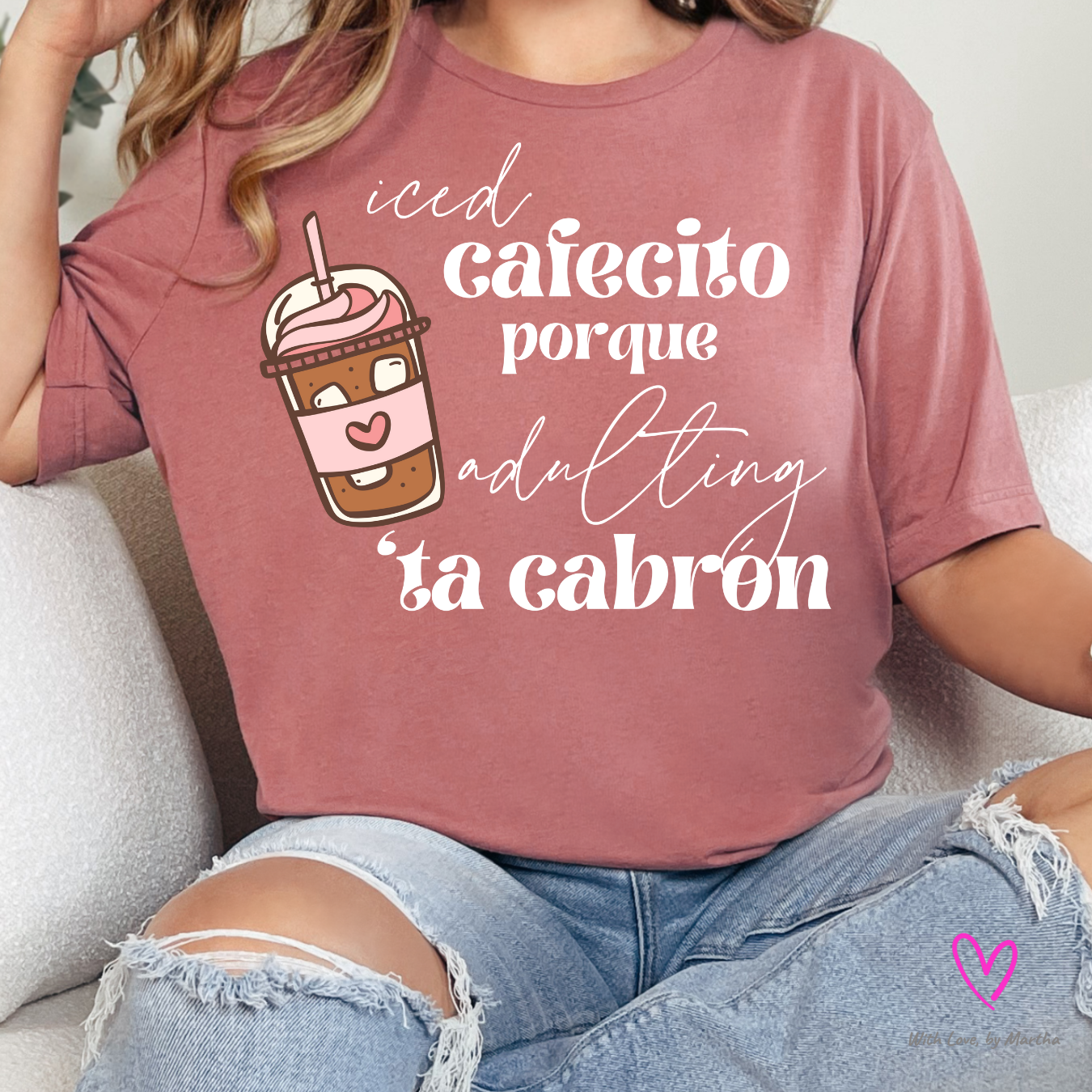 Iced cafecito porque adulting 'ta cabron PNG- Digital Download