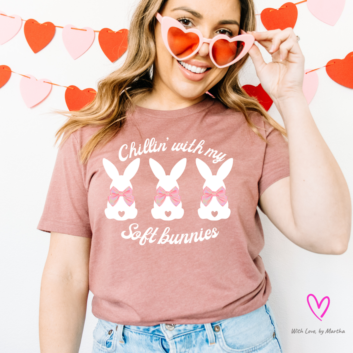 Chillin' with my soft bunnies (soft girl coquette) PNG & SVG- Digital Design