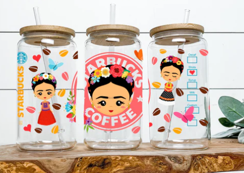 Frida Coffee Glass Cup 16oz Beer glass