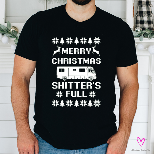 Merry Christmas Shitters Full clark christmas ugly sweather look T-Shirt