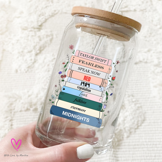 Swifty Books albums Glass Cup 16oz