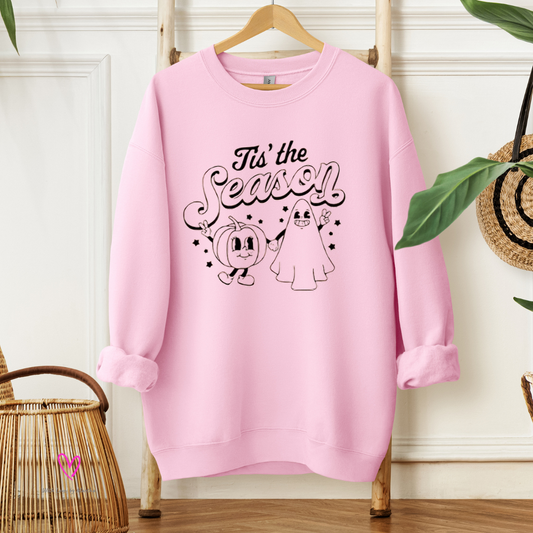 'Tis the Season (pumpkin and ghost) Crewneck Sweatshirt