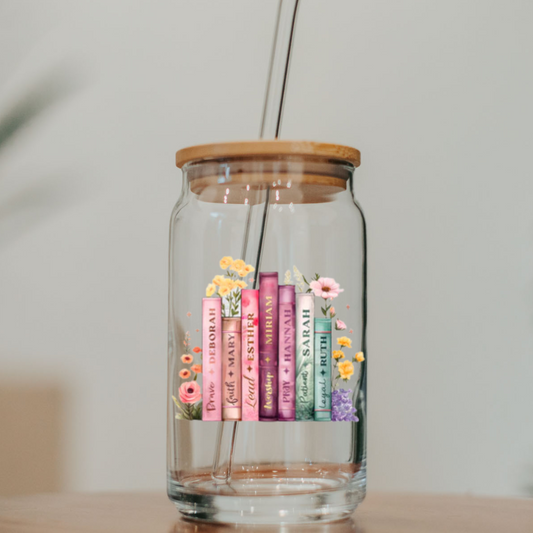 Women of the Bible  Glass cup 16oz