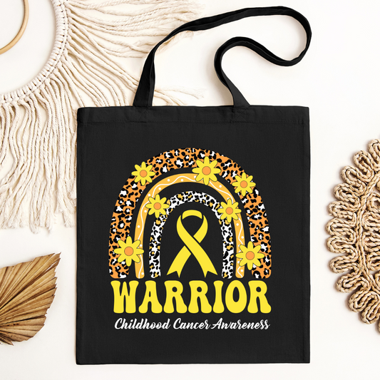 Warrior Rainbow Childhood Cancer Awareness Tote