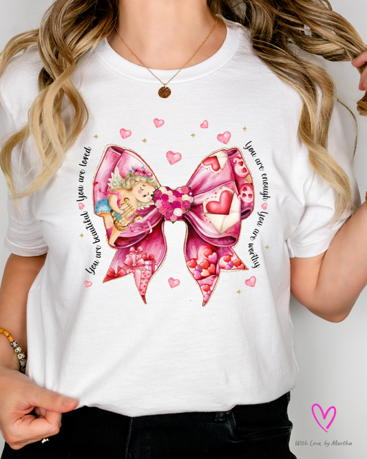 You are beautiful you are loved Bow T-shirt