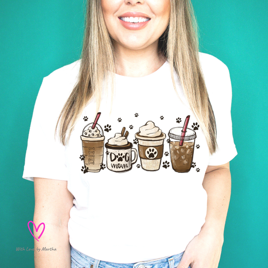 Dog mom lattes T-shirt