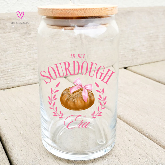 In my sourdough era Glass cup 16oz