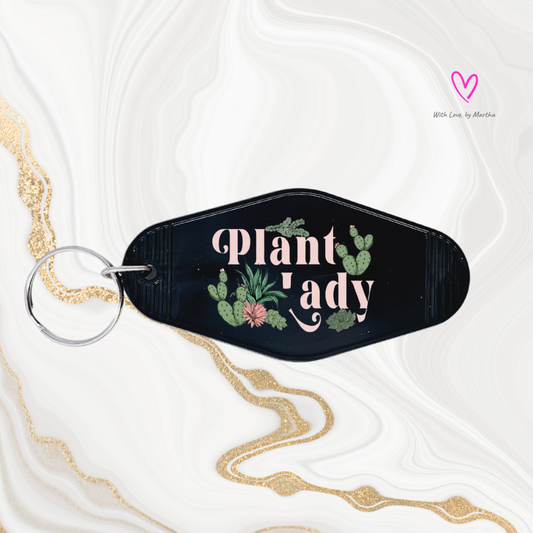 "Plant Lady" Motel style keychains