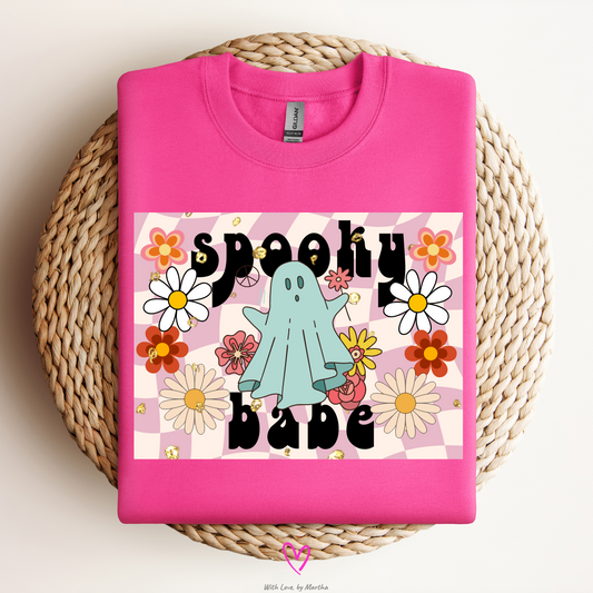 Retro Spooky Babe Crewneck Sweatshirt
