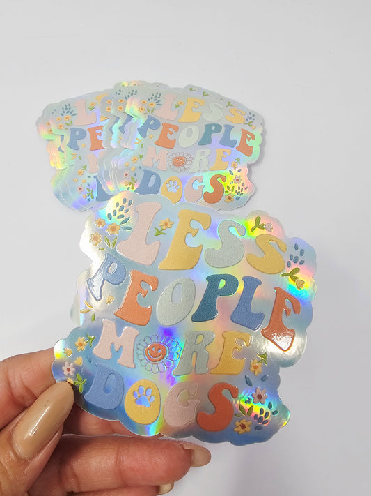 Less People More Dogs Sticker