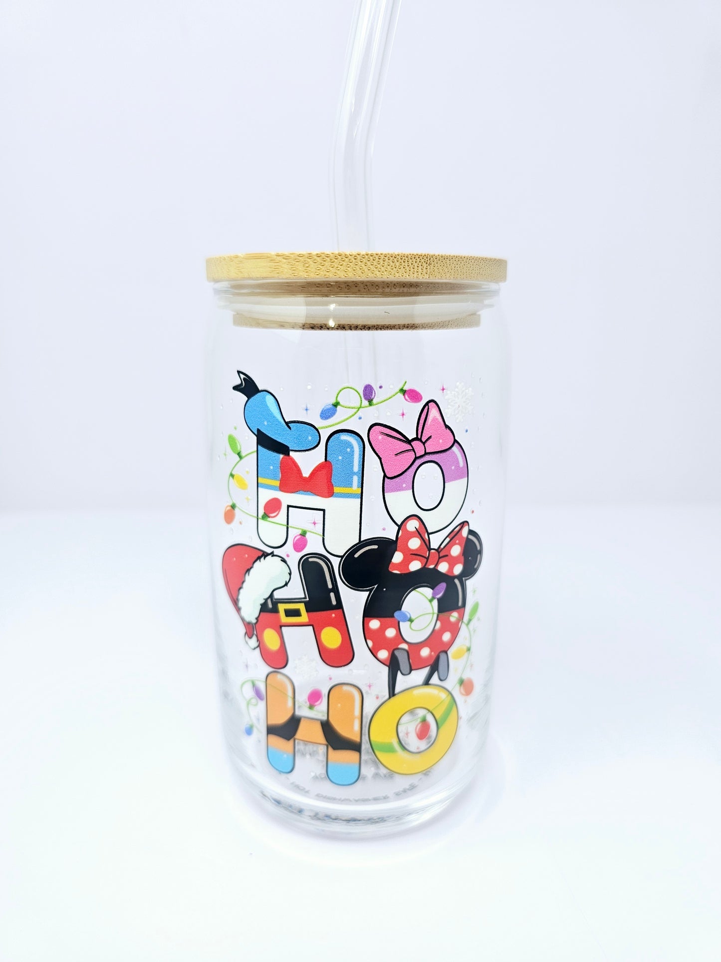 Magical Ho Ho Ho Christmas Glass Cup 16oz