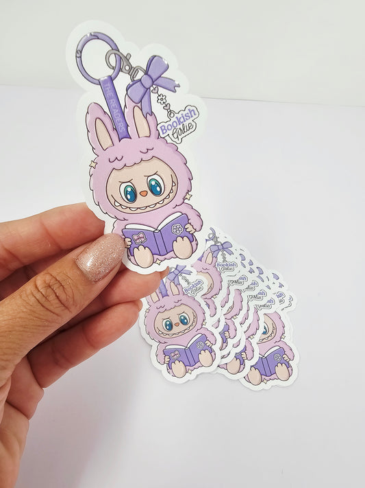 Bookish girly labubu Sticker