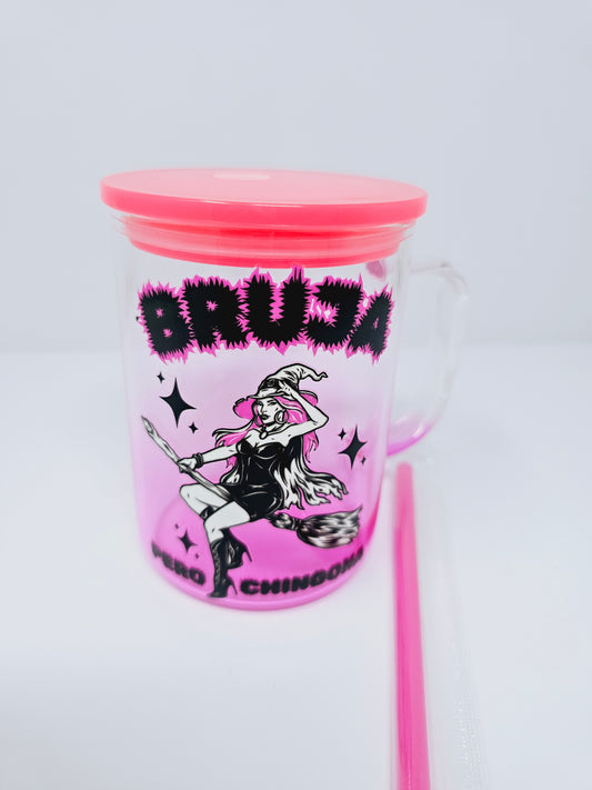 Bruja pero chingona Glass Mug 16oz