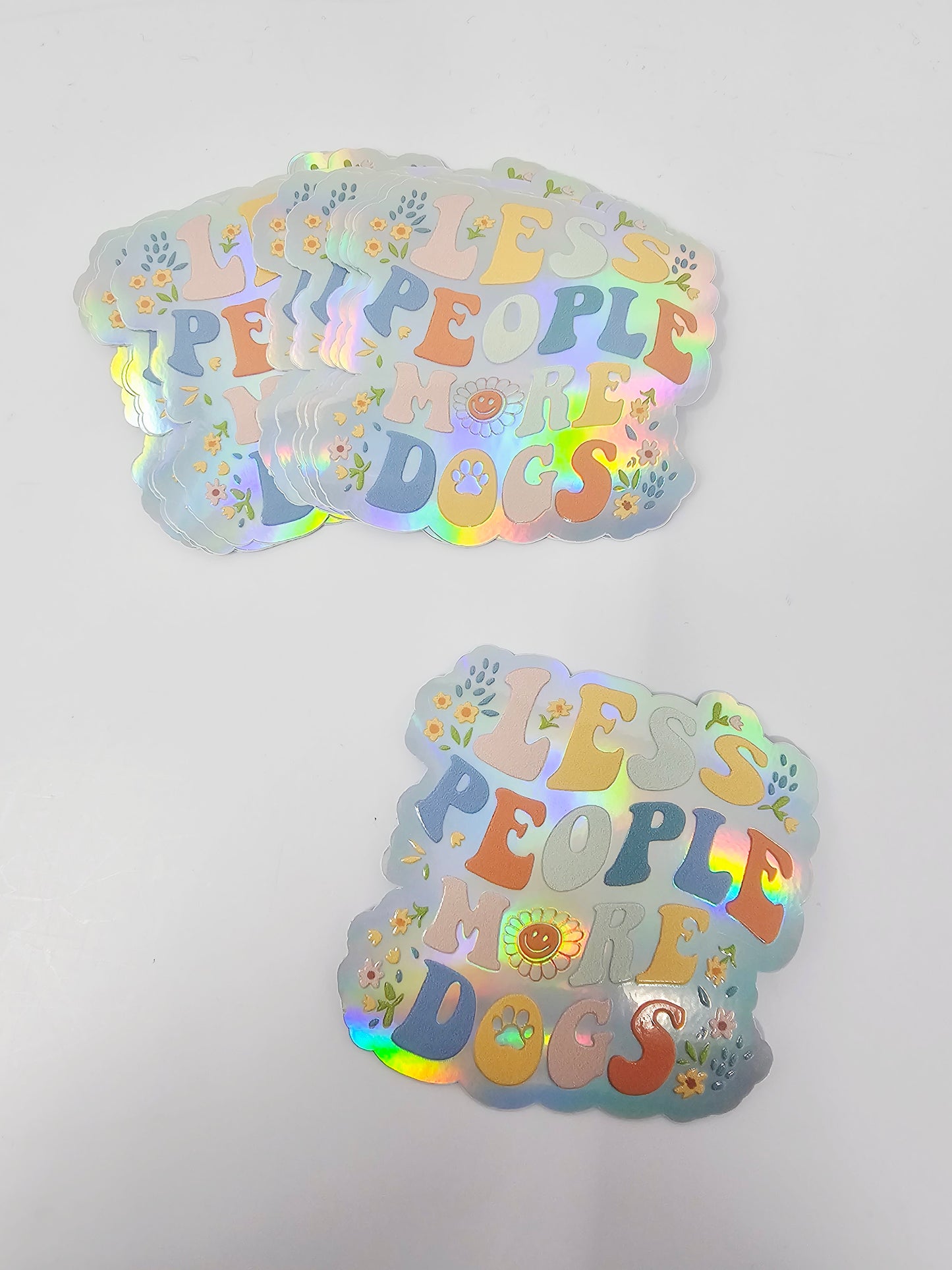 Less People More Dogs Sticker