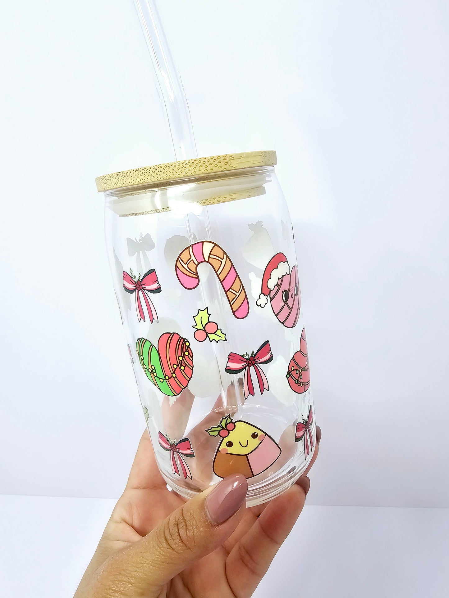 Conchas Christmas Glass Cup 16oz