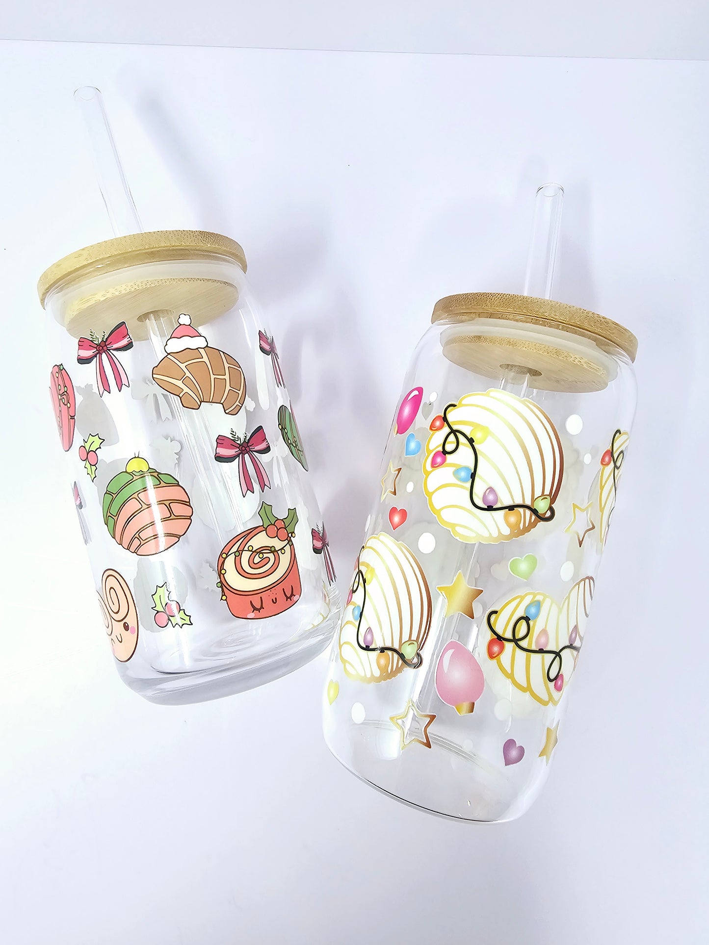 Conchas Christmas Glass Cup 16oz