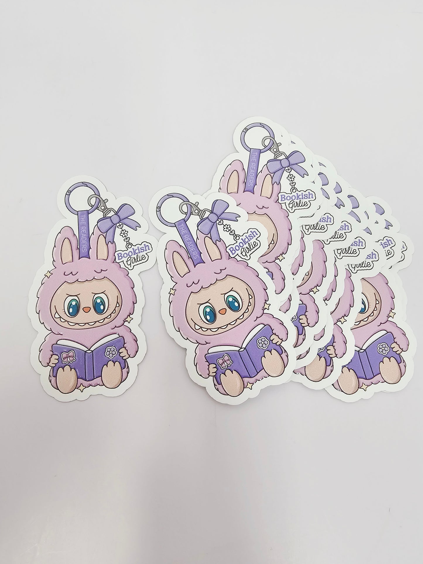 Bookish girly labubu Sticker