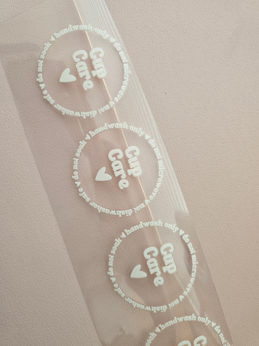 Cup care 2in transfer- white- set of 20