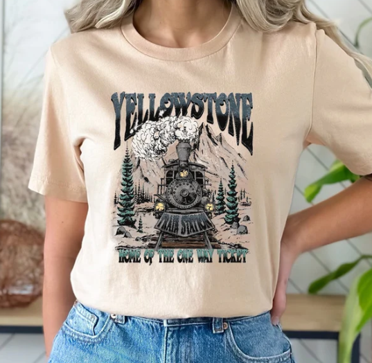 Yellowstone Home of the One way ticket T-shirt